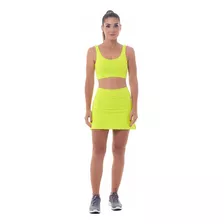 Conjunto Saia E Top Academia Beach Tennis Fitness Treino Snd