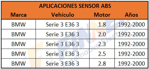 Sensor Abs Chevrolet Bmw Serie 3 E36 3 Foto 6