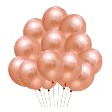 Balão Bexiga Metalizado Rose Gold - Ultra Brilho - 25 Und