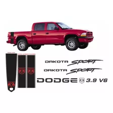 Kit Completo Adesivo Compatível Dodge Dakota Sport 3.9 V6 