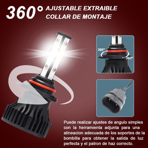 Para Fiat 500 2012-2019 6000k 9012 H11 Kit De Faros Led Foto 3