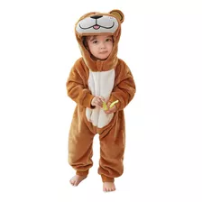 Macacão Fantasia Infantil Bebê Urso Ursinho Rosa Marrom