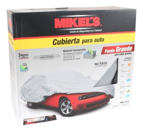 Cubierta Funda Cubre Auto Lona Afelpada Grande  Mikels  Foto 4