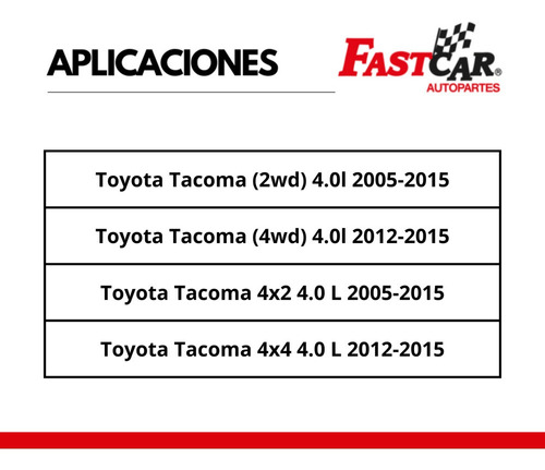 2 Amortiguadores Delantero Toyota Tacoma 4x2 4.0l 2005- 2015 Foto 4