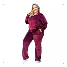 Conjunto Plush Feminino Plus Size P Ao G3 Inverno De Frio