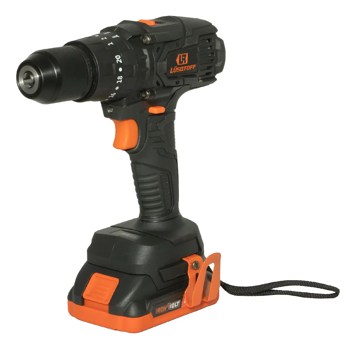 Taladro Atornillador Inalámbrico Lüsqtoff Black Series Til80-9bk Con Percutor Brushless 13mm + 2 Baterías + Cargador Negro