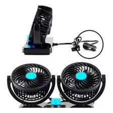 Ventilador Automotivo Duplo12v Ajustável Carro Caminhão Van