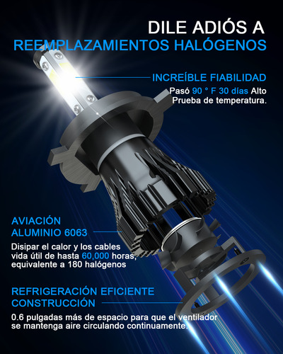 Kit Focos Led Fzpjjnb H4+h11 Para Infiniti Qx4 1999-2000 Foto 4