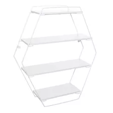 Repisas Moderna Hexagonal 50x60x16 Cm Blanco