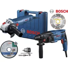 Martillo Perforador Gbh 220 + Miniesmeril 4-1/2' Bosch + Acc