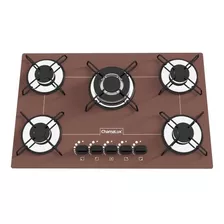 Fogão Cooktop Gás Chamalux Luana 5 Bocas Tripla Chama Marrom 110v/220v