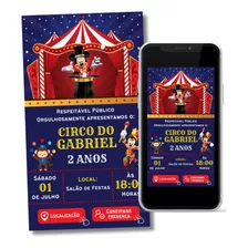 Convite Digital Interativo Circo Do Mickey