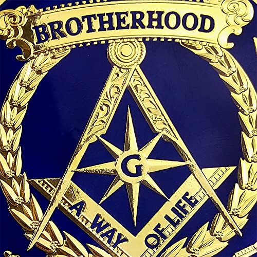 Square \u0026amp; Compass Brotherhood Masonic Car Emblem Bad... Foto 5