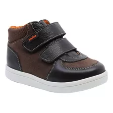 Tenis Bota Coqueta Y Audaz 152904-f Piel Café Niños