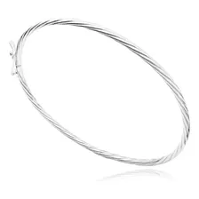 Bracelete Masculino Fio Aspiral 2,4mm De Prata Maciça 925