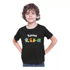 Playera Pokemon Pikachu, Charmander Squirtle, Bulbasaur