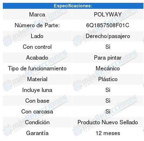 Par De Espejos Manuales Plstico C/base Polo 03 A 07 Foto 2