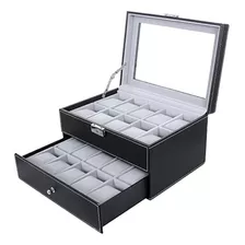 Songmics Watch Box 20 Estuche Para Hombre Con Tapa De Crista