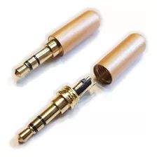 Conector Ficha Miniplug Macho 3.5 Mm Estereo Dorado Esdj