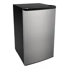 Frigobar Maxims Bc98ss 92 Litros Gris Negro Plata 4 Pies 47cm Refrigerador Botellas 2 Litros Ahorro Energia Puerta Reversible 2 Parrillas Cristal Templado Cajon Legumbrero