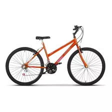 Bicicleta De Passeio Ultra Bikes Bike Aro 26 18 Marchas Freios V-brakes Cor Chrome Line Orange