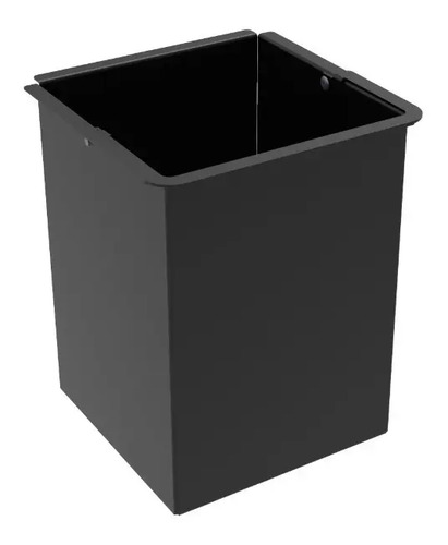 Balde Lixeira Quadrada Pintada Preto 3,9 L Para Bancada Preto
