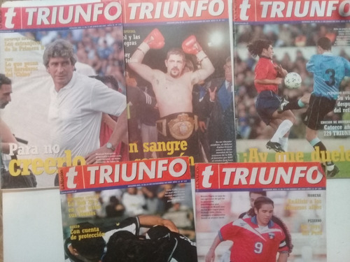 Revistas Triunfo  - Año 2000(4 ) Y 2001 -pellegrini Campeón-