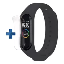 Reloj Inteligente M5 Smart Band Pulsera Fit + Hidrogel Otec Color Del Bisel Negro