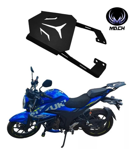 Baul Caja 47 Lt Dos Cascos Y Parrilla Moto Suzuki Gixxer 250 Foto 4