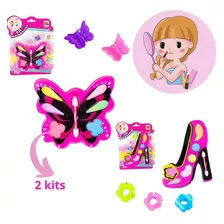 2 Maquiagem Infantil Princesa Brinquedo + Prisilhas Promoção