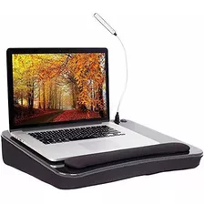 Sofia + Sam Lap Desk Con Luz Usb (negro) - Memory Foam Cojín