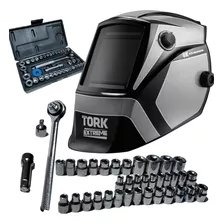 Mascara De Solda Automática + Jogo De Soquete 40 Peças Tork