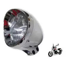 Faro Chopper Universal Cromado Redondo Tipo Bala Tc200