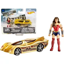 Hot Wheels Mujer Maravilla Dc Carro + Figura Coleccion 1:64 