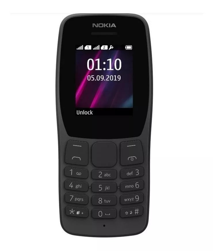 Nokia 110 (2019) Dual Sim 4 Mb Preto 4 Mb Ram