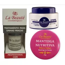  Base Unhas Fracas + Manteiga Mãos + Creme Pés La Beauté