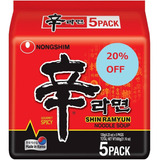 Shin Ramyun Ramen Fideos Picante Coreano 4 Paquetes