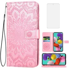 Funda Rosa Tipo Billetera Para Samsung Galaxy A51 4g