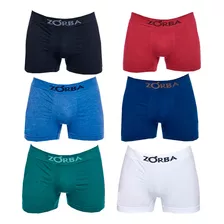 Boxer Zorba Algodón Sin Costura Pack X6