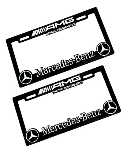 Par De Porta Placas Premium Mercedes-benz Foto 3