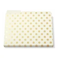 Kate Spade New York Gold Foil Dots File Folders Set De 6