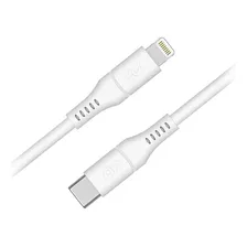 Cable Usb-c A Lightning Datos Carga Rápida iPhone Color Blanco