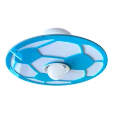 Luminária Infantil Pendente Bola Azul Bebê Menino Futebol Cor Azul-celeste 110v/220v