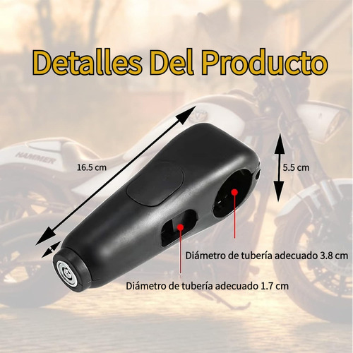 Candado Alta Seguridad Alarma 110db De Motos Impermeable Foto 6