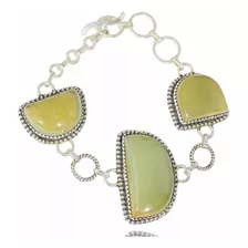 Pulsera Plata 925 Jade Imperial 100% Natural Pji-670