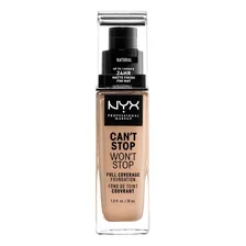 Base De Maquillaje Nyx Cosmetics Can´t Stop Won´t Stop Tono Natural 30ml