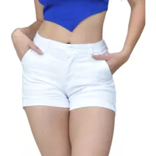 Shorts Jeans Feminino Atacado Cós Alto Hot Pant Lycra.