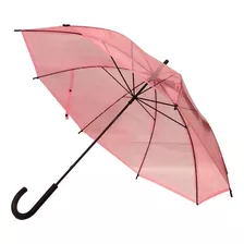 Paraguas Transparente Vinílico Grande Lluvia - Sheshu Home Color Rosa