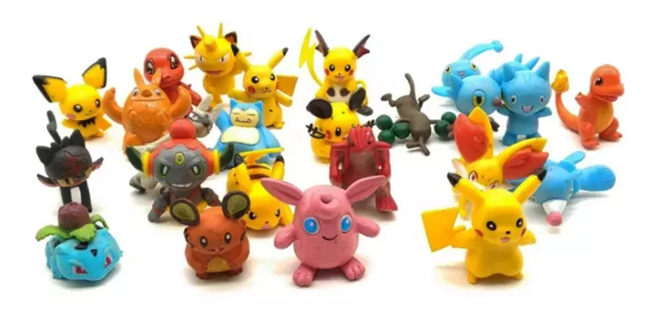 24 Pokemones Surtidos 2.3 Cm / Pikachu/charizard/eevee/ Star