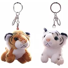 2 Piezas Llaveros De Peluche De Tigre Llavero De Animal...